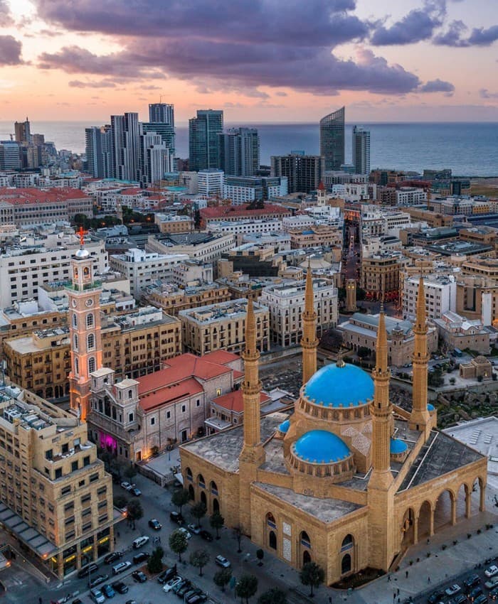 Aerial view of Beirut